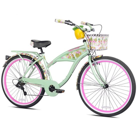 Margaritaville 26\" Pineapple Women\'s Cruiser Bike, Green