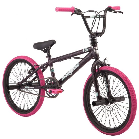 Mongoose FSG BMX Bike, 20-inch wheels, single speed, black