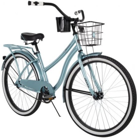 Huffy 26" Baypointe Women's Cruiser Bike with Basket, Pool Blue