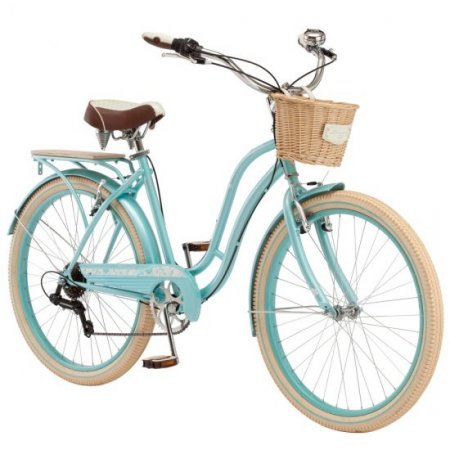 Schwinn Cabo Cruiser Bike, 26-inch wheels, vintage-style womens frame, blue