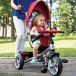 Huffy Malmo Luxe 4-in-1 Canopy Tricycle and Stroller w/ Push Handles for Kids - 29030