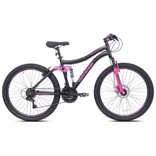 Kent Genesis 26 In. Maeve Women\'s Mountain Bike, Black and Pink