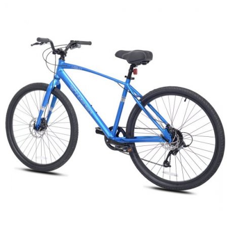 Kent Bicycles 27.5 In. Wanderer Men's Aluminum All-Terrain Bike with Dual Disc Brakes and 9 Speeds, Blue