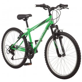 Roadmaster Granite Peak Mountain Bike, 24-inch wheels, Boys style, Green