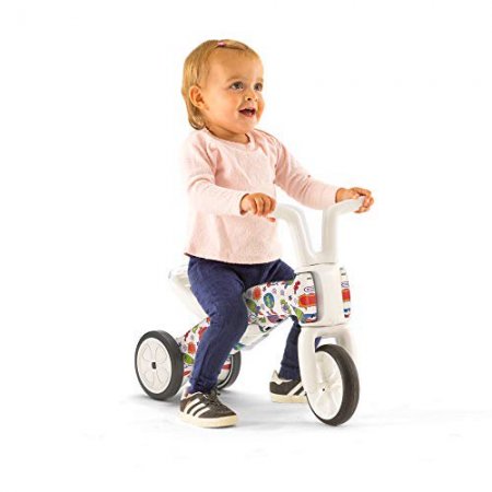 Chillafish Bunzi FAD 2-in-1 Toddler Balance Bike and Tricycle, Ages 1 to 3 Years Old, Adjustable Lightweight First Gradual Balance Bike with Silent Non-Marking Wheels, When Monsters Meets Stars