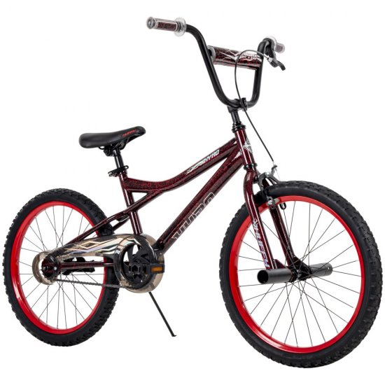 Huffy Kyro 20\" BMX-Style Boys Bike for Kids, Red / Black Crackle
