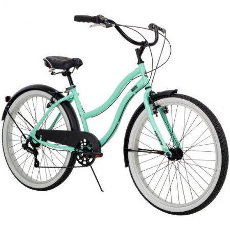 Huffy 26-In. Women's Lockland 7-Speed Cruiser Bike, Sea Foam, Green