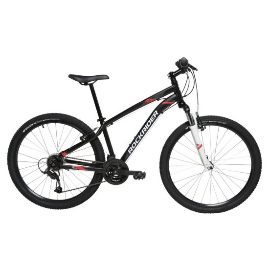 Decathlon Rockrider ST100 Mountain Bike, 27.5\", 21 Speed, Black, Large