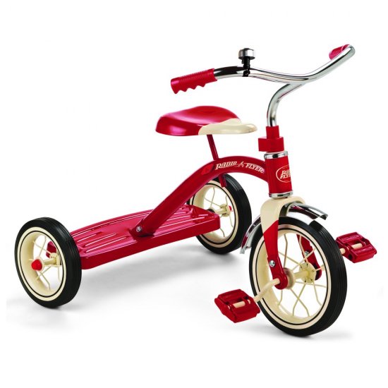 Radio Flyer, Classic Red 10\" Tricycle, Rubber Tires