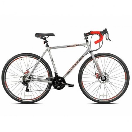 Kent 700c Eagle Ridge Adventure Gravel Men's Large Bike Silver/Red Fast Shipping