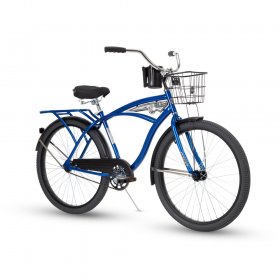 Huffy 26” Nel Lusso Men's Cruiser Bike, Gloss Royal Blue