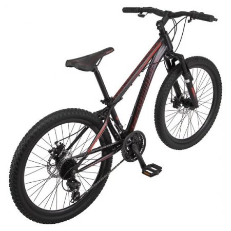 Schwinn Sidewinder Mountain Bike; 24-Inch wheels, 21-speeds, Black / Red