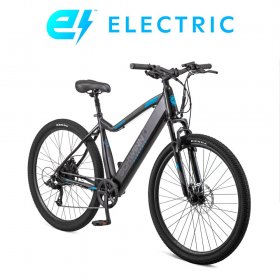 Schwinn Boundary ELECTRIC Mountain Bike, 29-Inch Wheels, 7 Speeds, 250-Watt Pedal Assist Motor, Black