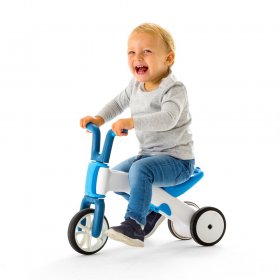 Chillafish Bunzi Learning Balance Bike and Tricycle, 2-in-1 Ride On Toy for Toddlers 1-3 Years Old, Blue