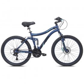 Genesis 24" Bella Vista Girl's Full Suspension Mountain Bike, Blue