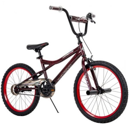 Huffy Kyro 20" BMX-Style Boys Bike for Kids, Red / Black Crackle