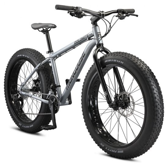 Mongoose 26 In. Dolomite ALX Fat Tire MTB, 16 Speed, Medium Frame, Gray