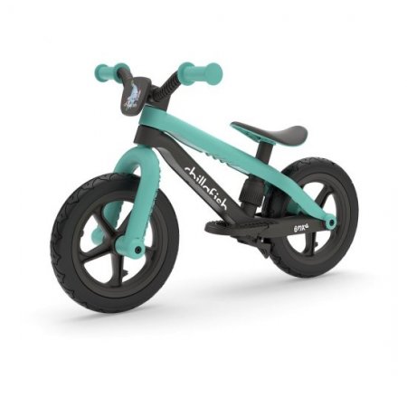 Chillafish Bmxie 2 lightweight balance bike with integrated footrest and footbrake, for kids 2 to 5 years, 12" inch airless rubberskin tires, adjustable seat without tools, Mint