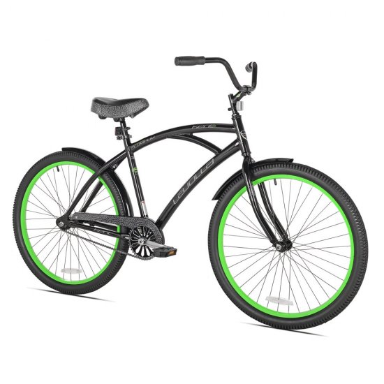 Kent 26\" La Jolla Cruiser Men\'s Bike, Black/Green