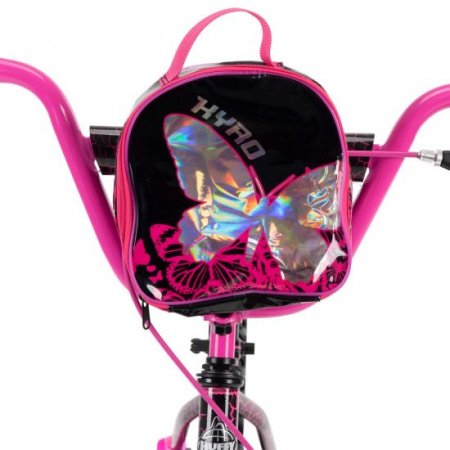 Huffy Kyro 20-inch Girls' Bike for Kids, Pink / Black Crackle