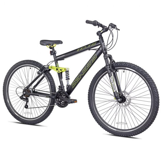 Genesis 29\" Incline Men\'s Mountain Bike, Black/Yellow