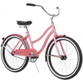 Huffy 24 In. Cranbrook Girls' Beach Cruiser Bike for Women, Coral Pink