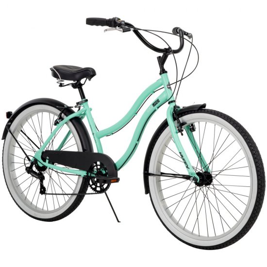 Huffy 26-In. Women\'s Lockland 7-Speed Cruiser Bike, Sea Foam, Green