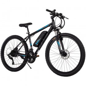 Huffy Transic 26-inch Electric Mountain Bike for Adults, Black