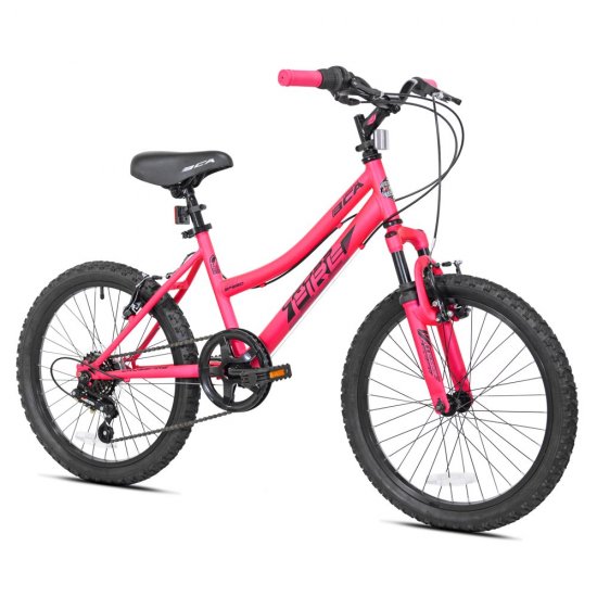 BCA 20\" Crossfire 6-Speed Girl\'s Mountain Bike, Pink/Black