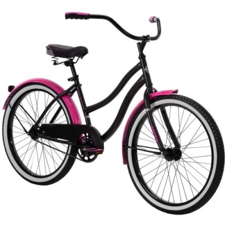 Huffy 24" Cranbrook Girls Cruiser Bike for Women, Black