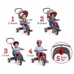 Radio Flyer, 4-in-1 Stroll 'n Trike with Activity Tray, Red & Gray