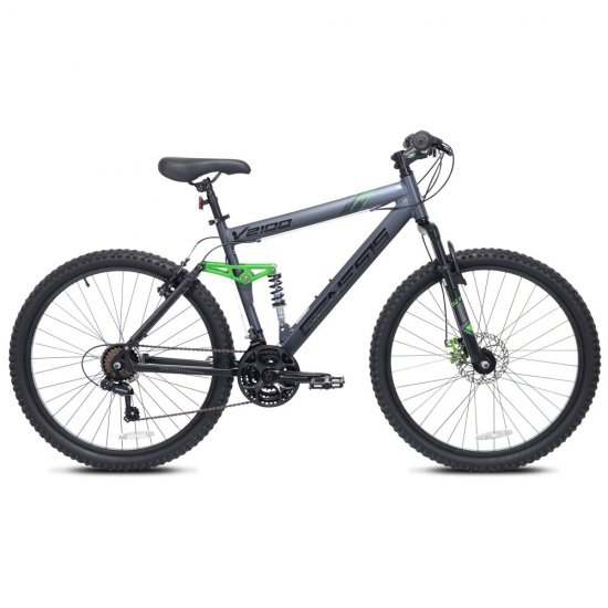 Genesis 26\" V2100 Men\'s Dual Suspension Mountain Bike, Slate Gray