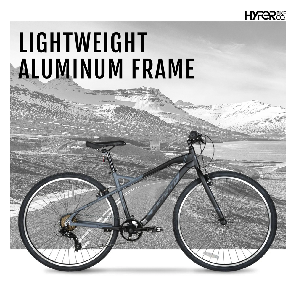 Hyper Bicycle 700c Adult Urban Bike, Gray