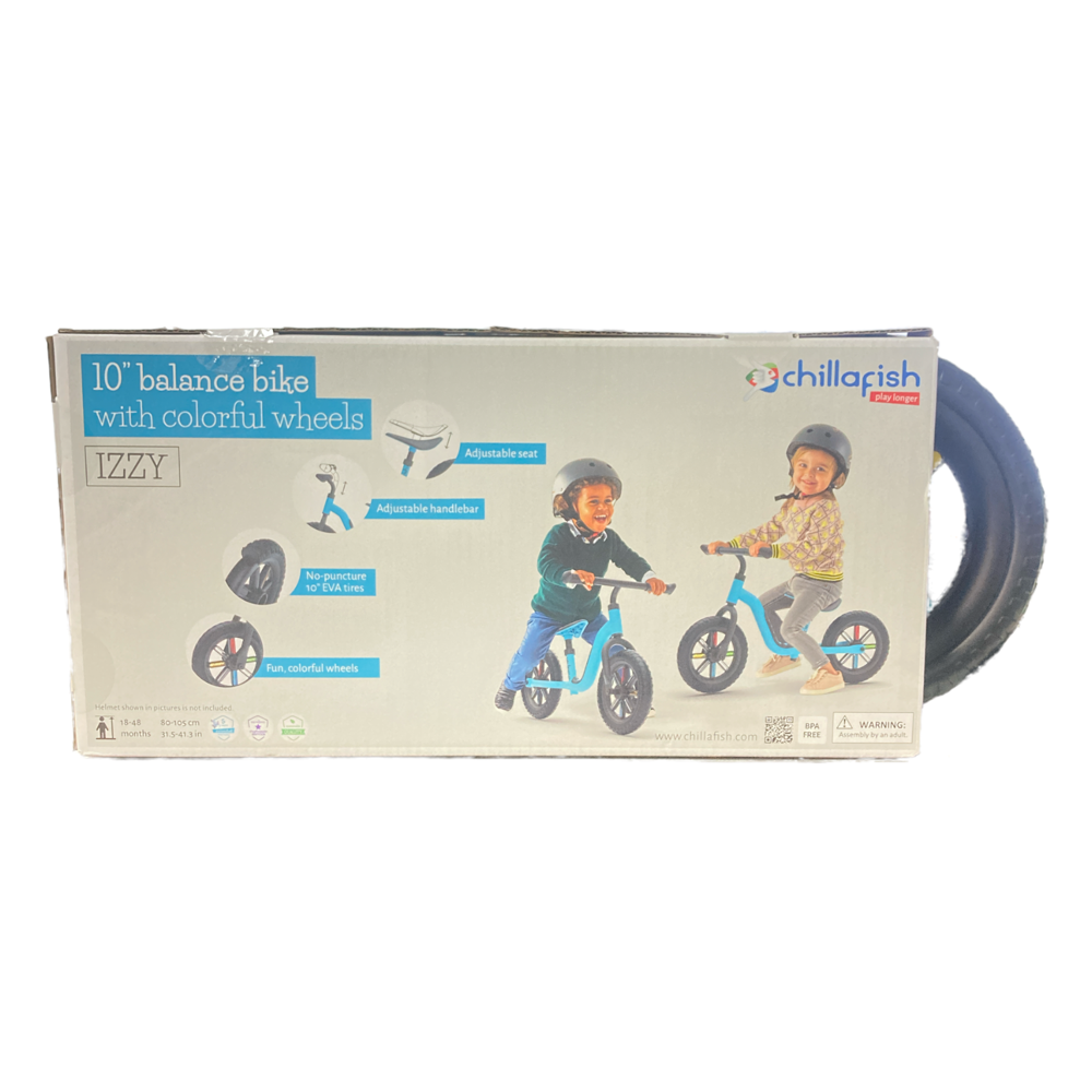 Chillafish Izzy Lightweight Toddler Balance Bike, Blue
